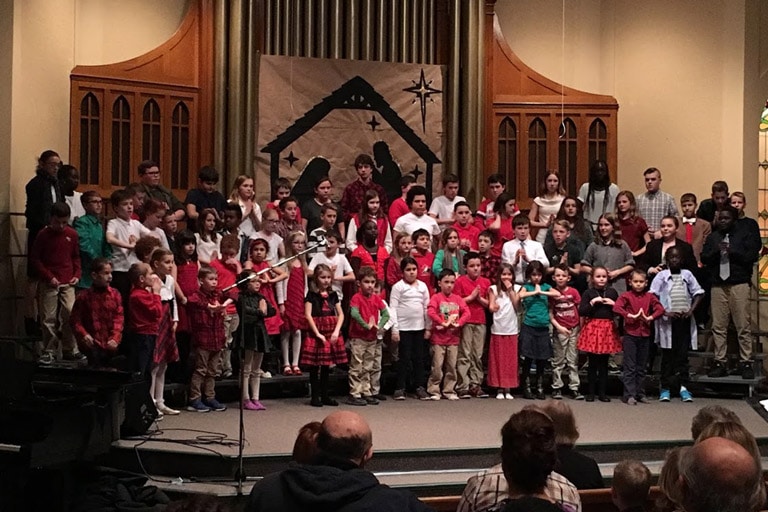 Foundation Christmas Program: Children & Students on Page