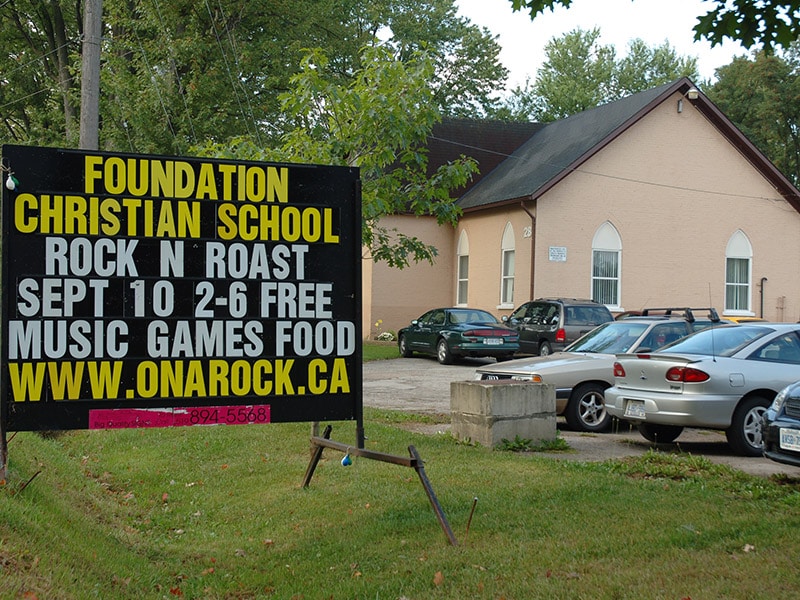 Foundation School Sign - Rock N Roast Event
